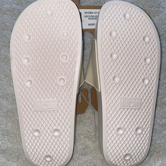 Rae Dunn BRIDE TRIBE Ivory Slides Women’s Sz 7 NWT - Picture 5 of 8